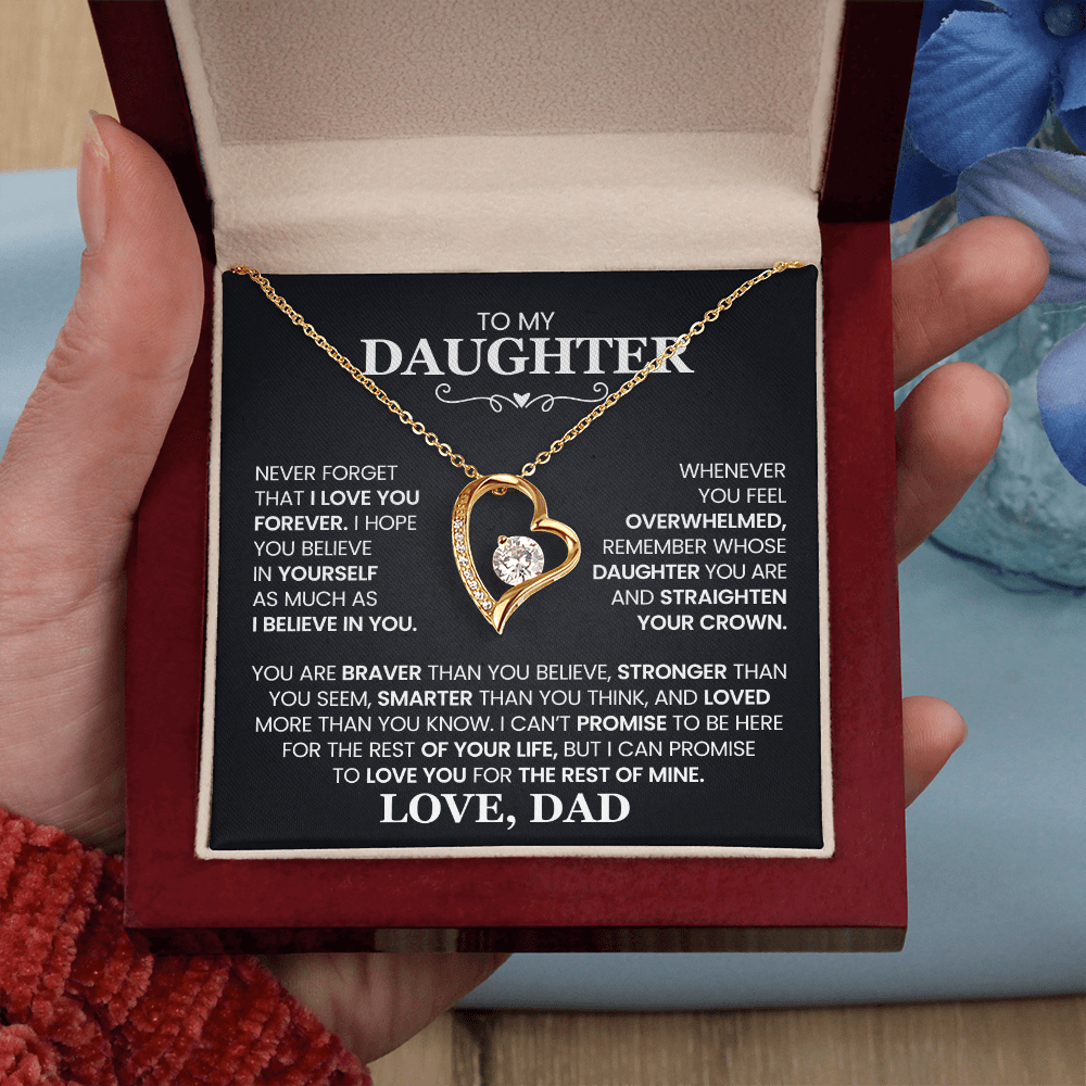 To My Daughter Forever Love Necklace