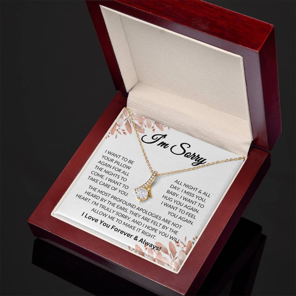 I'm Sorry Gift for Her | An Apology Gift for Her | Alluring Beauty Necklace (Yellow & White Gold Variants)