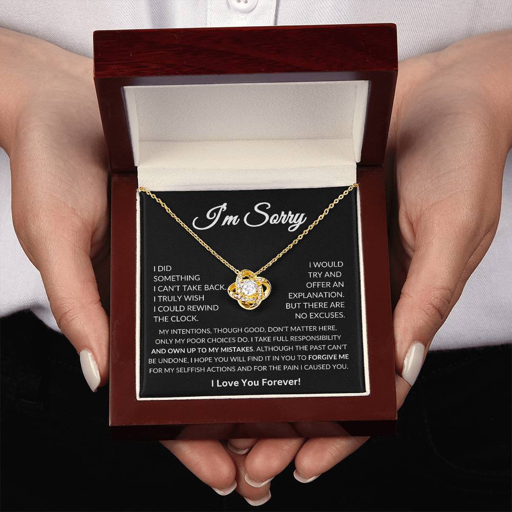 I'm Sorry Gift, An Apology Gift for Her, Love Knot Necklace