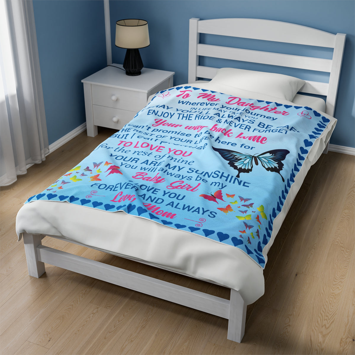 To My Daughter | Velveteen Plush Blanket