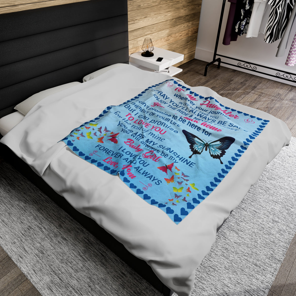 To My Daughter | Velveteen Plush Blanket