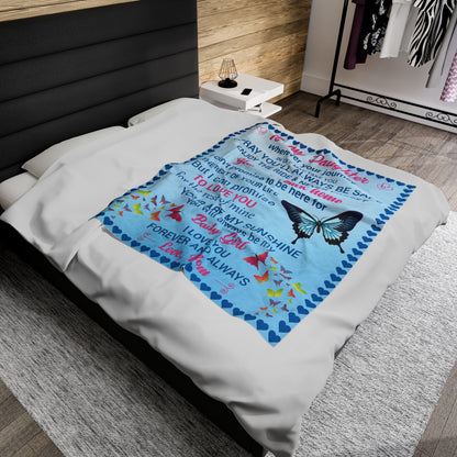 To My Daughter | Velveteen Plush Blanket