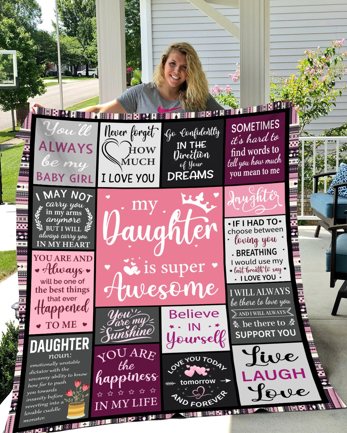 My-Daughter-Super-Awesome-Blanket-50x60 My Daughter Is Super Awesome Blanket – Gift for Daughter