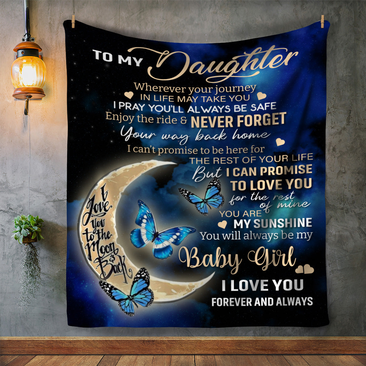 Daughter Blanket | I Love You to the Moon and Back