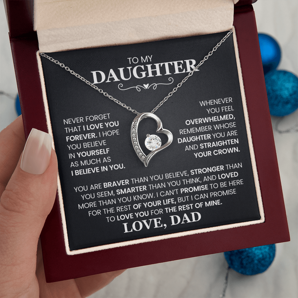 To My Daughter Forever Love Necklace