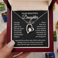 To My Beautiful Daughter Forever Love Necklace
