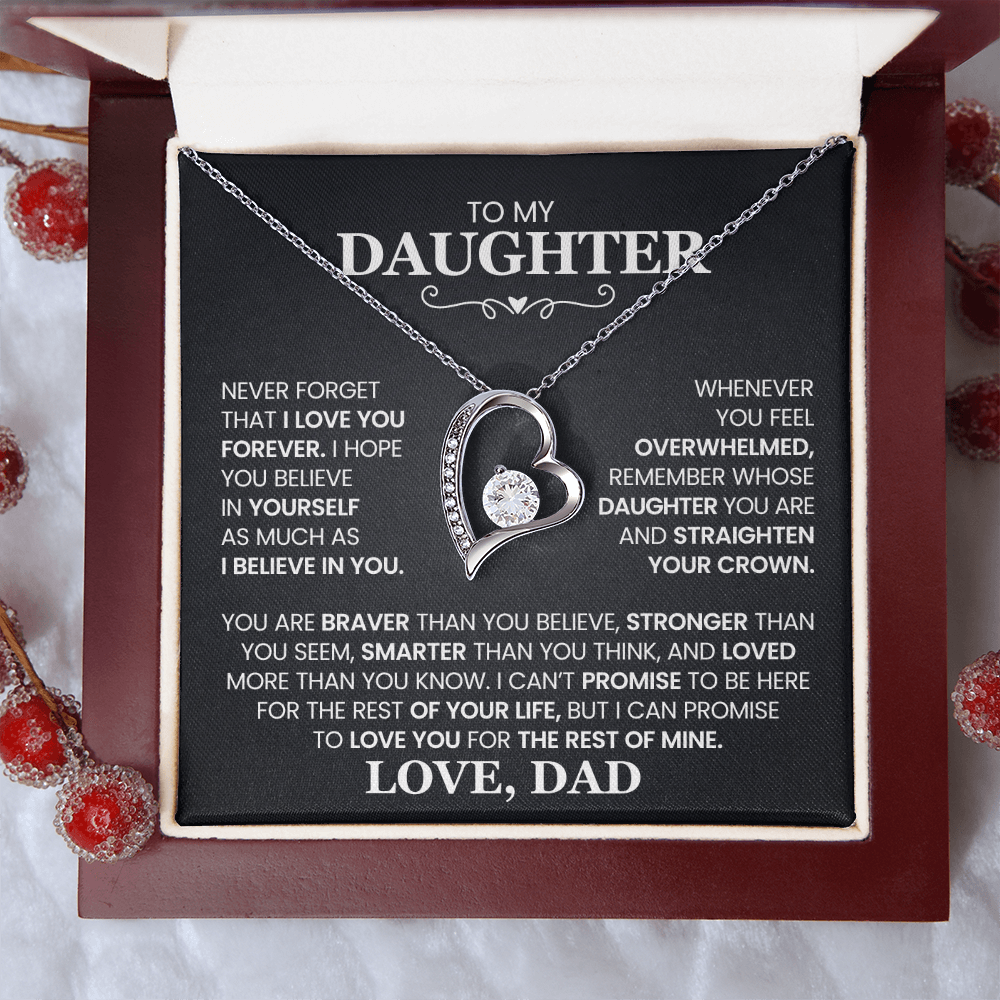 To My Daughter Forever Love Necklace
