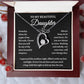 To My Beautiful Daughter Forever Love Necklace