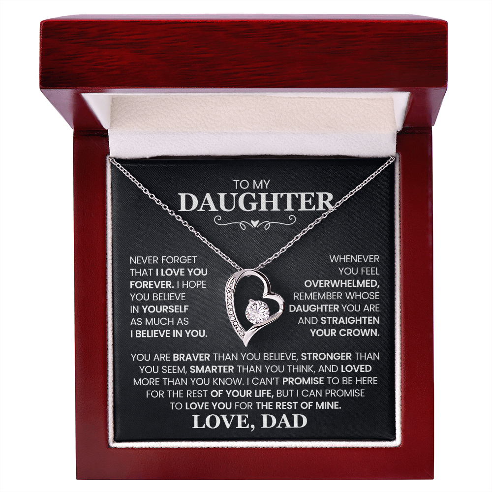 To My Daughter Forever Love Necklace