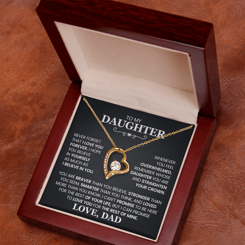 To My Daughter Forever Love Necklace
