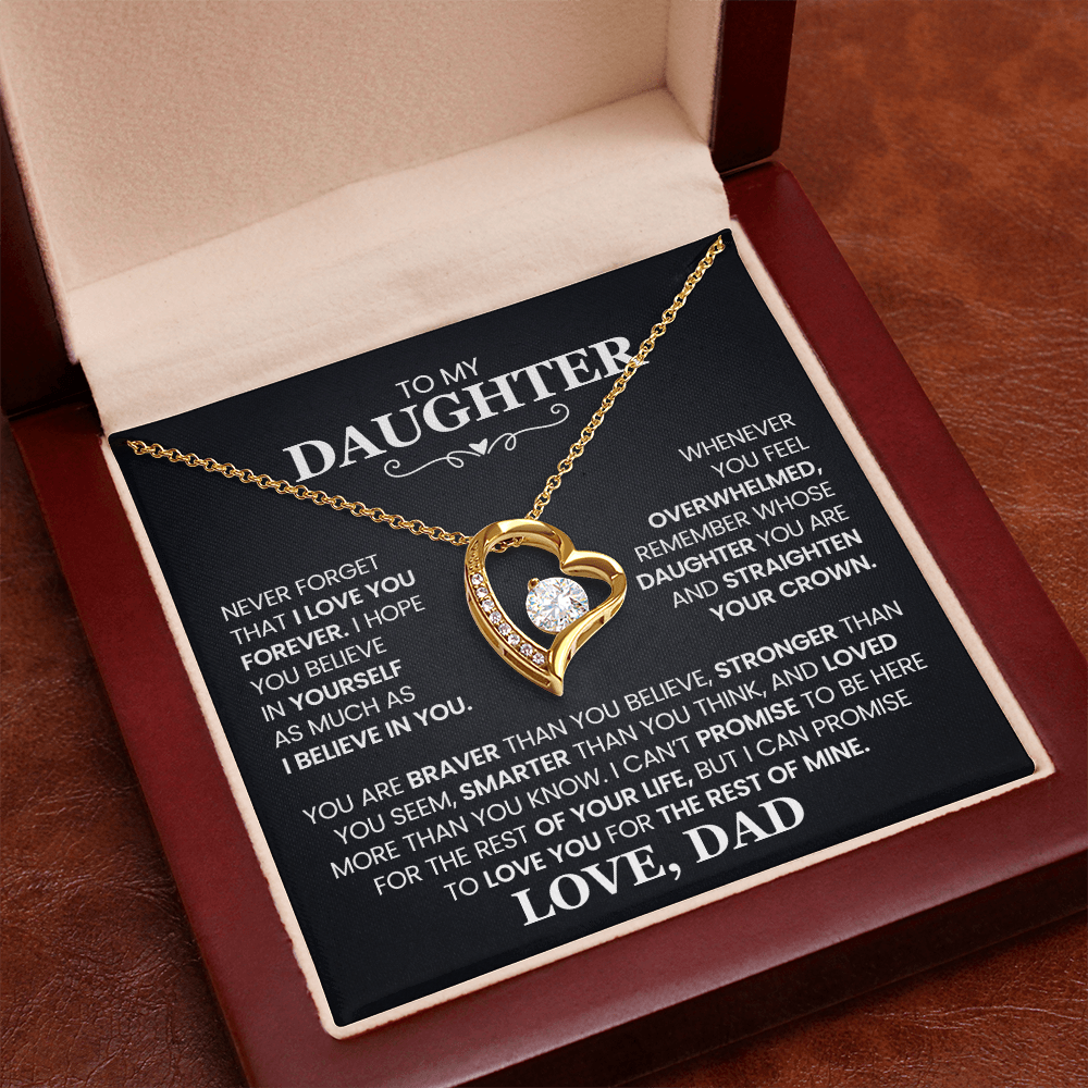 To My Daughter Forever Love Necklace
