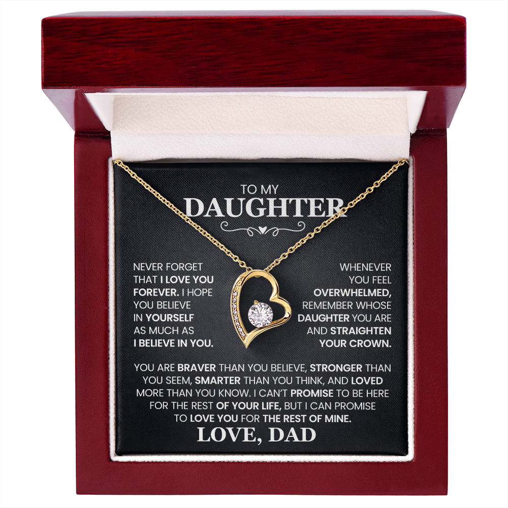 To My Daughter Forever Love Necklace