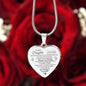 To My Daughter Engraved Heart Necklace