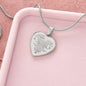 To My Daughter Engraved Heart Necklace