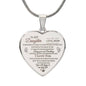To My Daughter Engraved Heart Necklace