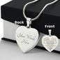 To My Daughter Engraved Heart Necklace