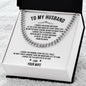 To My Husband | Love, Your Wife | Cuban Link Chain