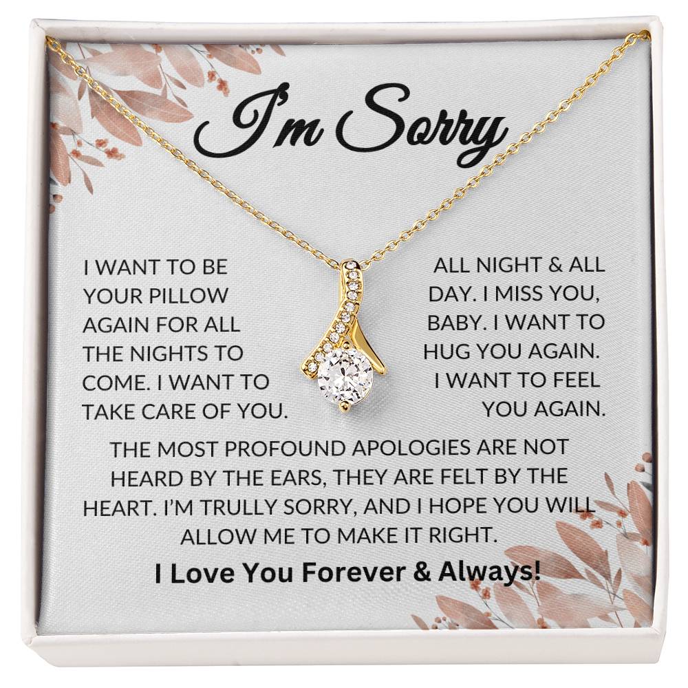 I'm Sorry Gift for Her | An Apology Gift for Her | Alluring Beauty Necklace (Yellow & White Gold Variants)