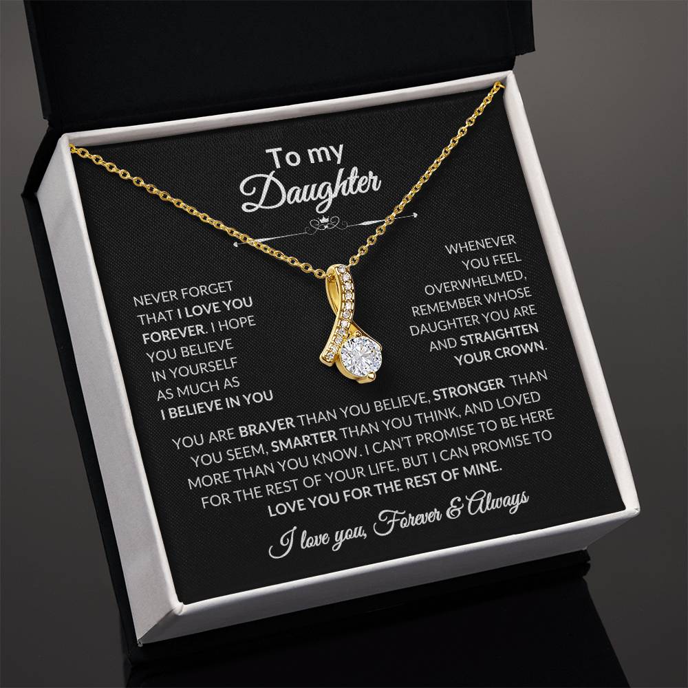 To My Daughter, Gift for my Daughter Alluring Beauty Necklace