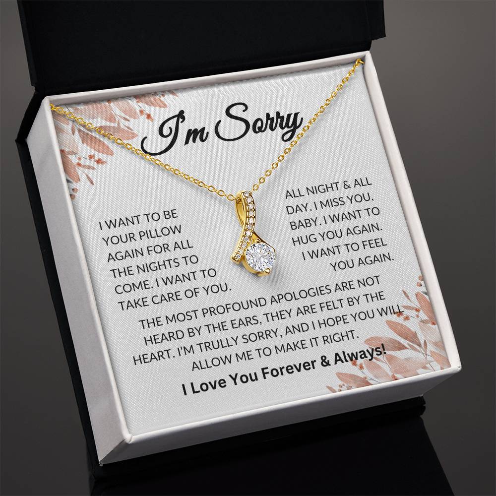 I'm Sorry Gift for Her | An Apology Gift for Her | Alluring Beauty Necklace (Yellow & White Gold Variants)