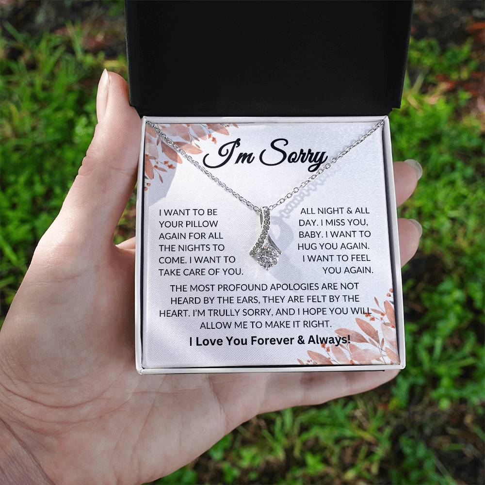 I'm Sorry Gift for Her | An Apology Gift for Her | Alluring Beauty Necklace (Yellow & White Gold Variants)