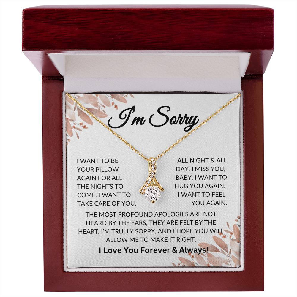 I'm Sorry Gift for Her | An Apology Gift for Her | Alluring Beauty Necklace (Yellow & White Gold Variants)