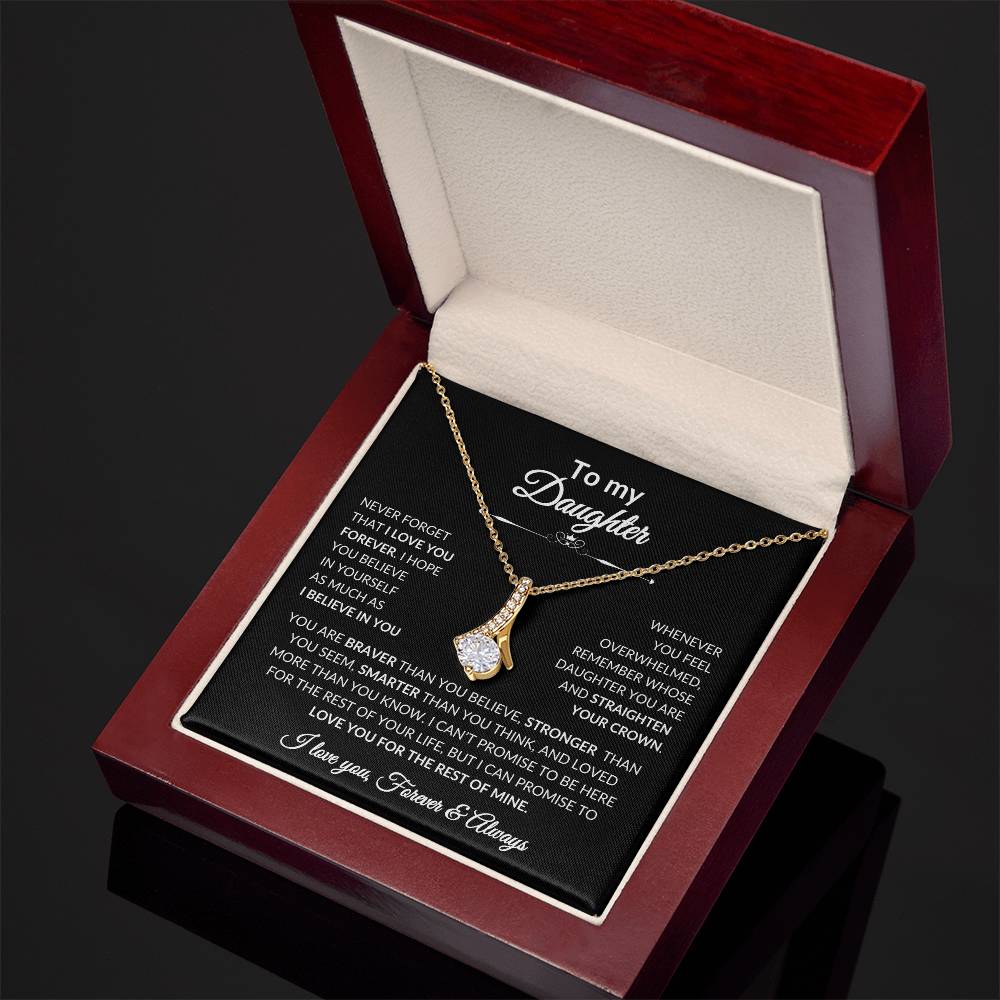 To My Daughter, Gift for my Daughter Alluring Beauty Necklace