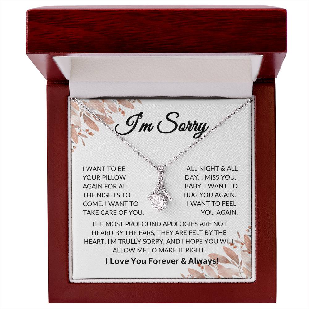 I'm Sorry Gift for Her | An Apology Gift for Her | Alluring Beauty Necklace (Yellow & White Gold Variants)