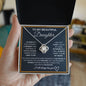 To My Beautiful Daughter Love Knot Necklace