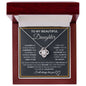 To My Beautiful Daughter Love Knot Necklace