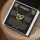 Gift for Daughter - Interlocking Hearts Necklace - I will Always Be Proud of You