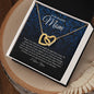 To My Beautiful Mom | Interlocking Hearts Necklace