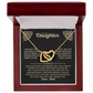 Gift for Daughter - Interlocking Hearts Necklace - I will Always Be Proud of You