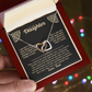 Gift for Daughter - Interlocking Hearts Necklace - I will Always Be Proud of You