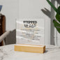 Stepped Up Dad Acrylic Plaque | Father's Day Gift | Step Dad's Gift