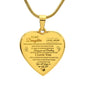 To My Daughter Engraved Heart Necklace