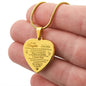 To My Daughter Engraved Heart Necklace