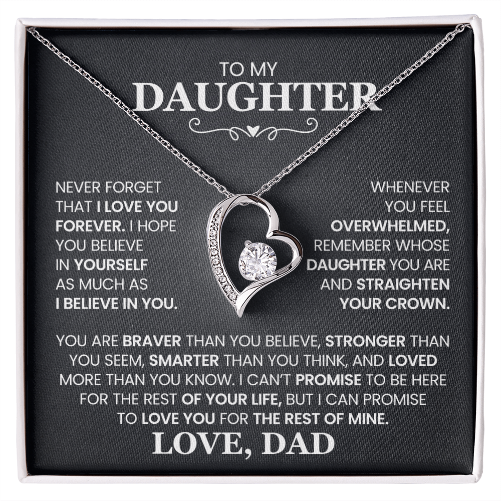 To My Daughter Forever Love Necklace