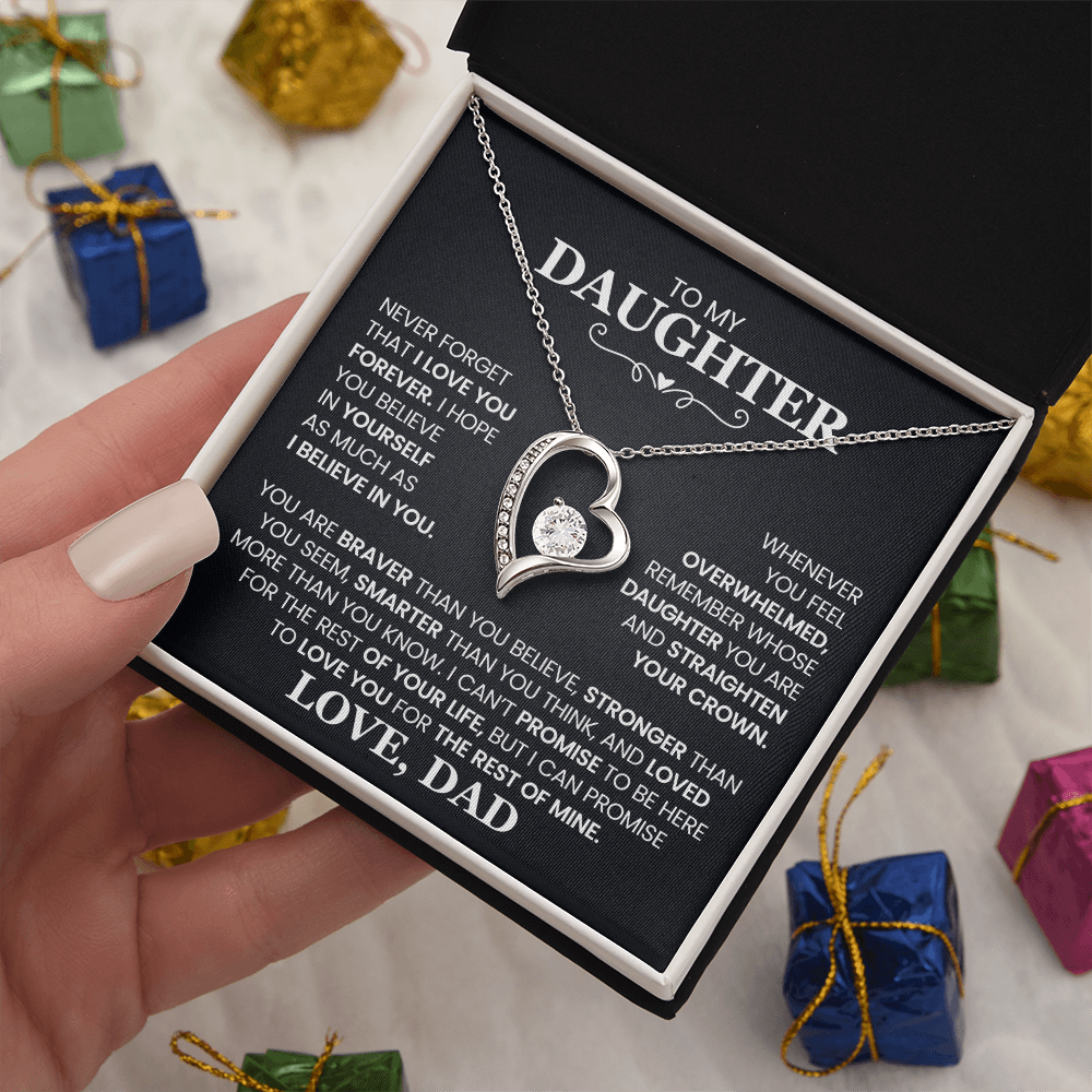 To My Daughter Forever Love Necklace