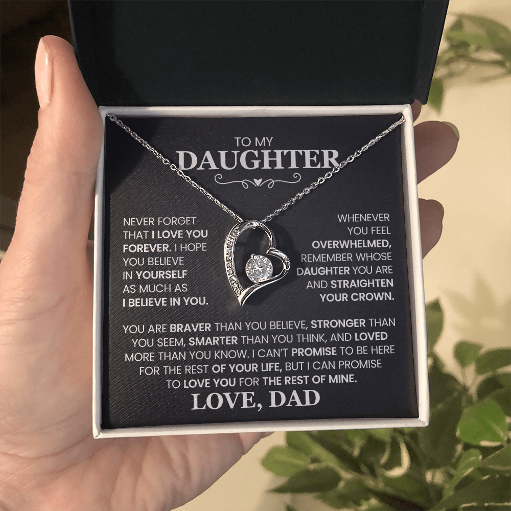 To My Daughter Forever Love Necklace