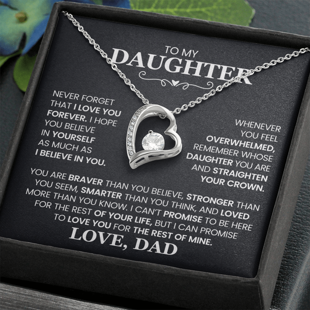 To My Daughter Forever Love Necklace