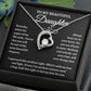 To My Beautiful Daughter Forever Love Necklace