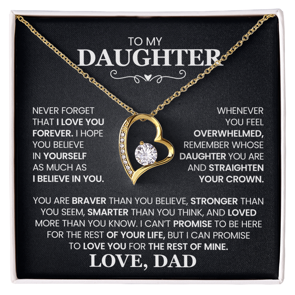 To My Daughter Forever Love Necklace