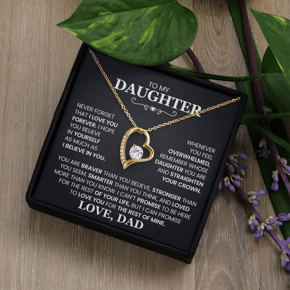 To My Daughter Forever Love Necklace