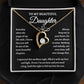 To My Beautiful Daughter Forever Love Necklace