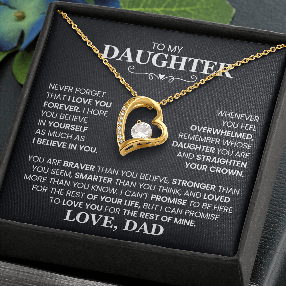 To My Daughter Forever Love Necklace