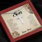 To My Son Cross Necklace - With a Heart Felt Message Card - Lion design