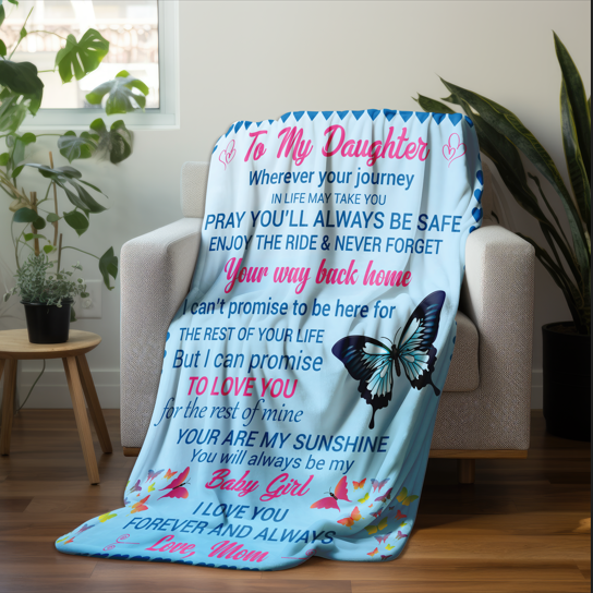 To My Daughter | Velveteen Plush Blanket