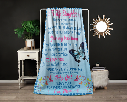 To My Daughter | Velveteen Plush Blanket
